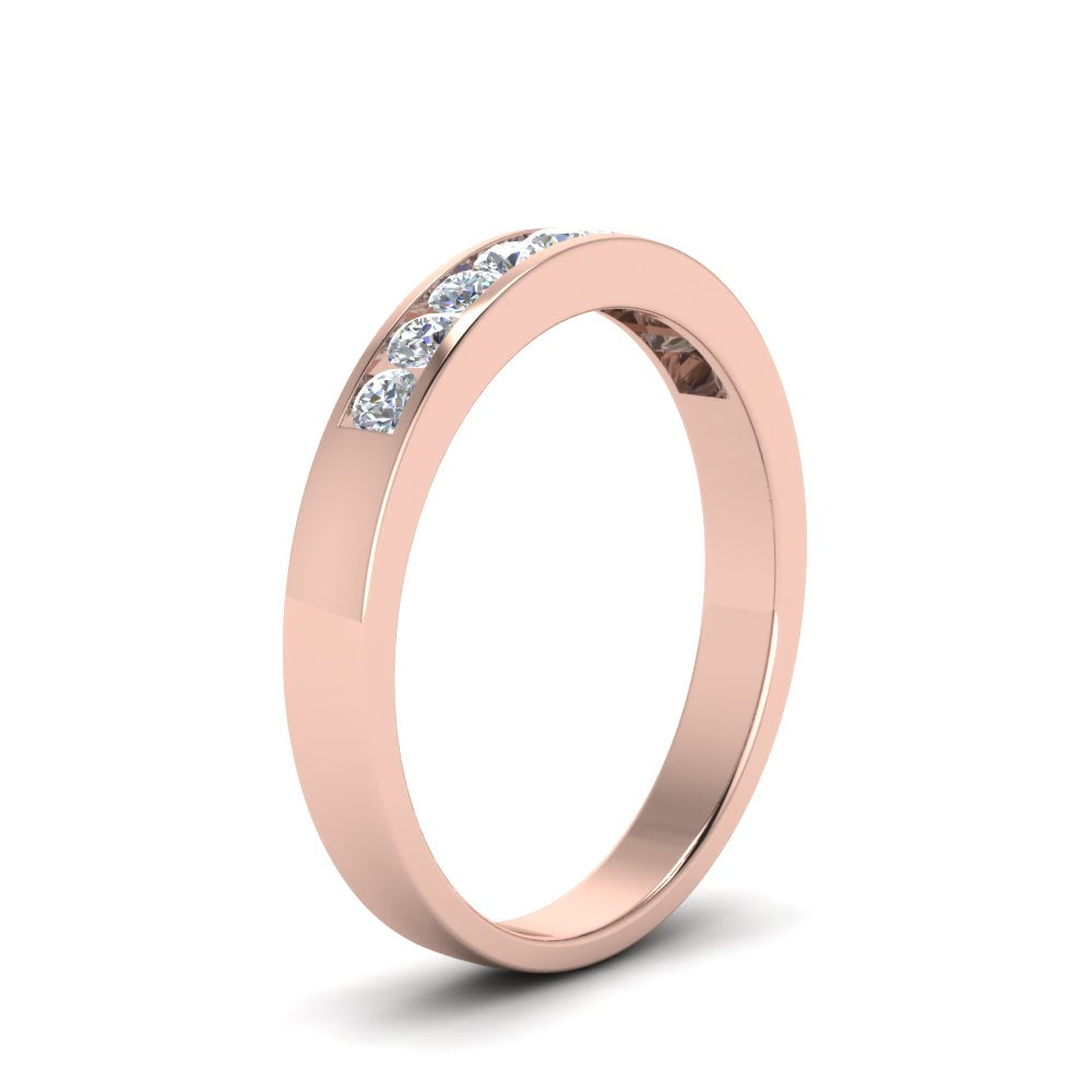Channel 9 Stone Mens Wedding Ring