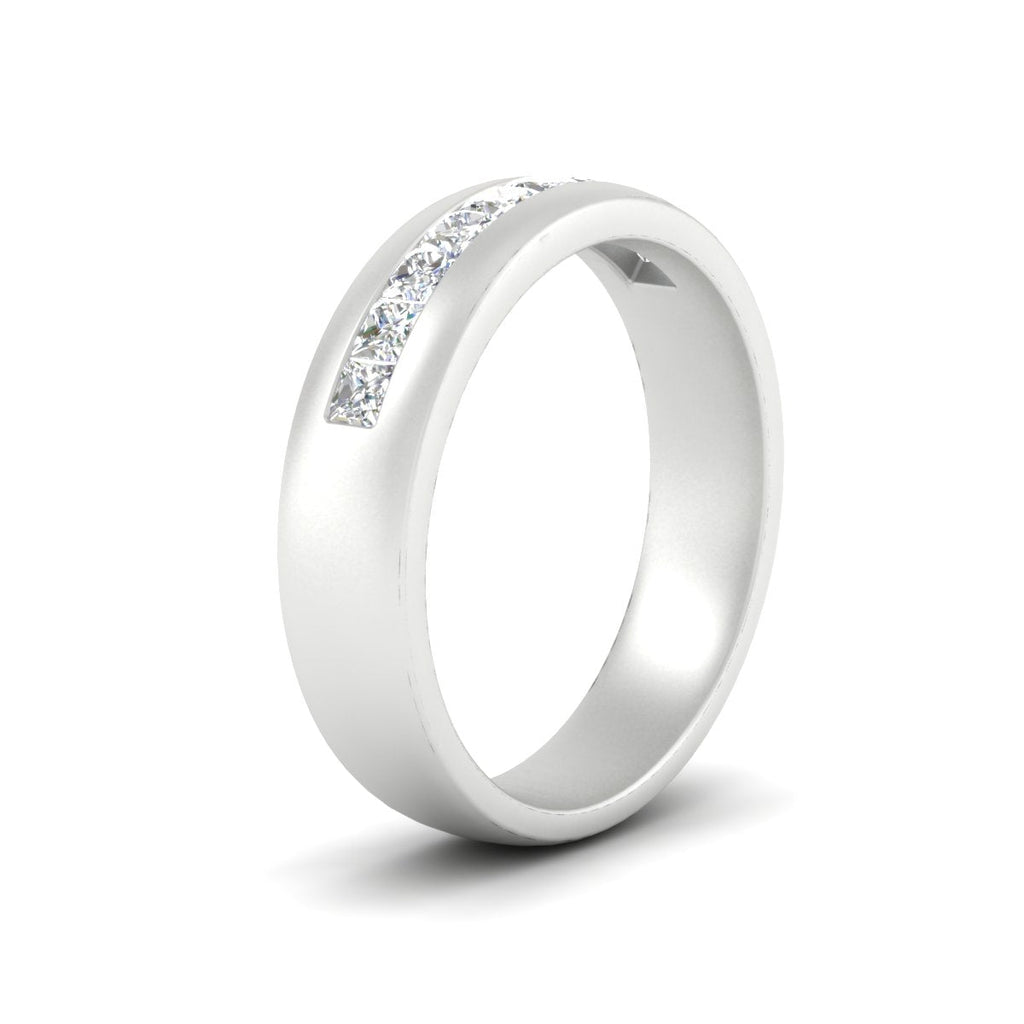 Mens Channel Set Square Wedding Ring