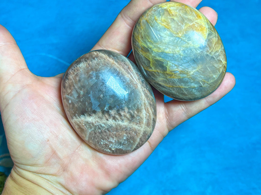 Chocolate Moonstone Crystal Palmstones | | Wiccan Center