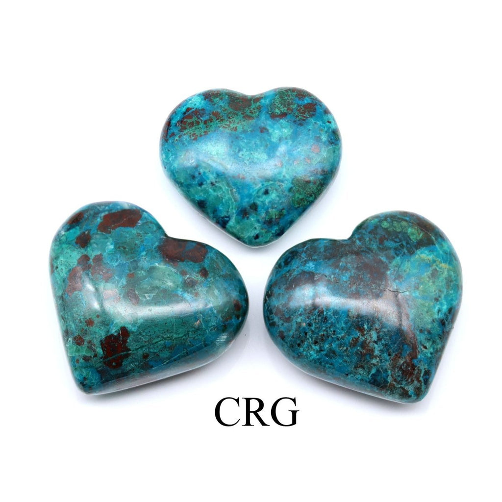 Chrysocolla Puffy Heart (1 Piece) Size 35 to 45 mm Crystal Gemstone Shape