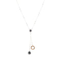 Circle Two-Toned Grey Labradorite Sterling Silver Necklace | Necklaces | Wiccan Center