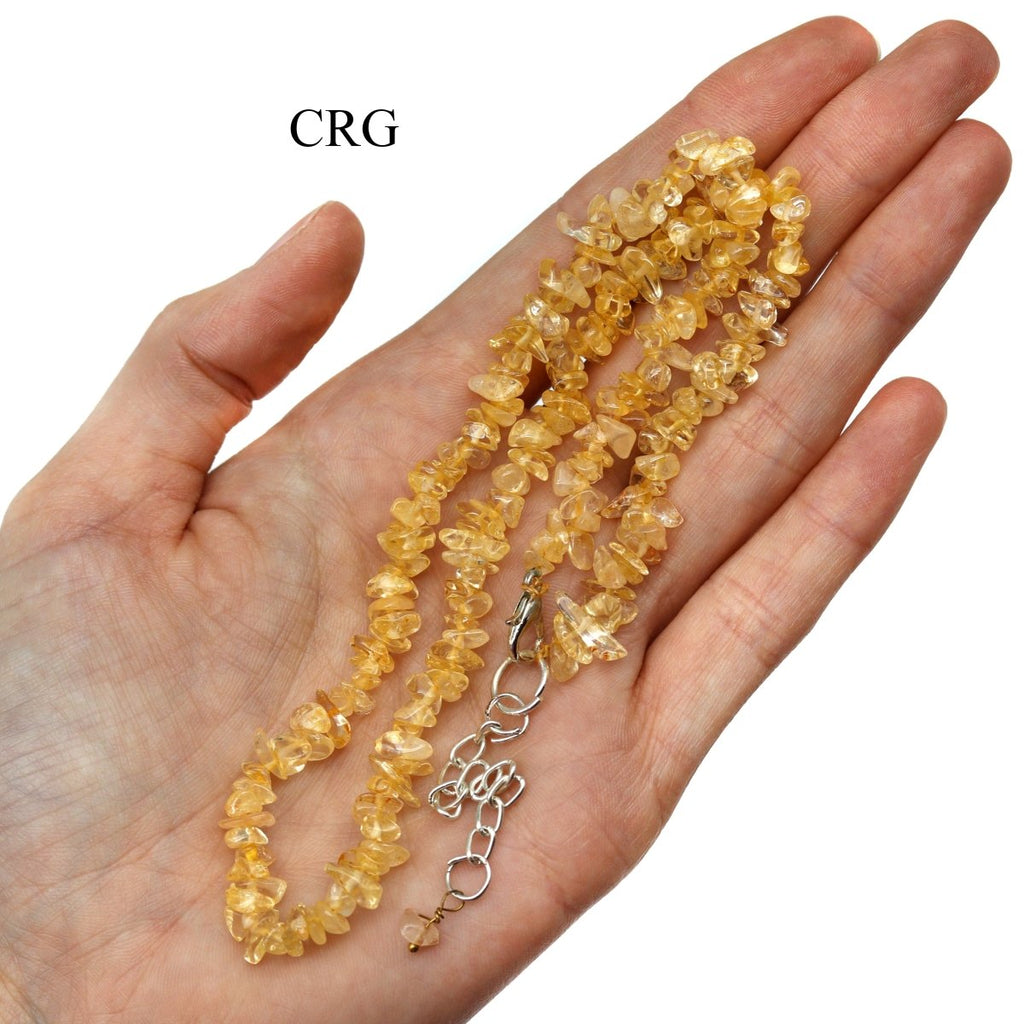 Citrine Strand Chip Choker Necklace (16 Inches) (4 Pieces)
