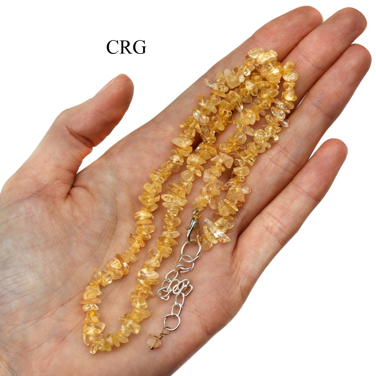 Citrine Strand Chip Choker Necklace (16 Inches) (4 Pieces)