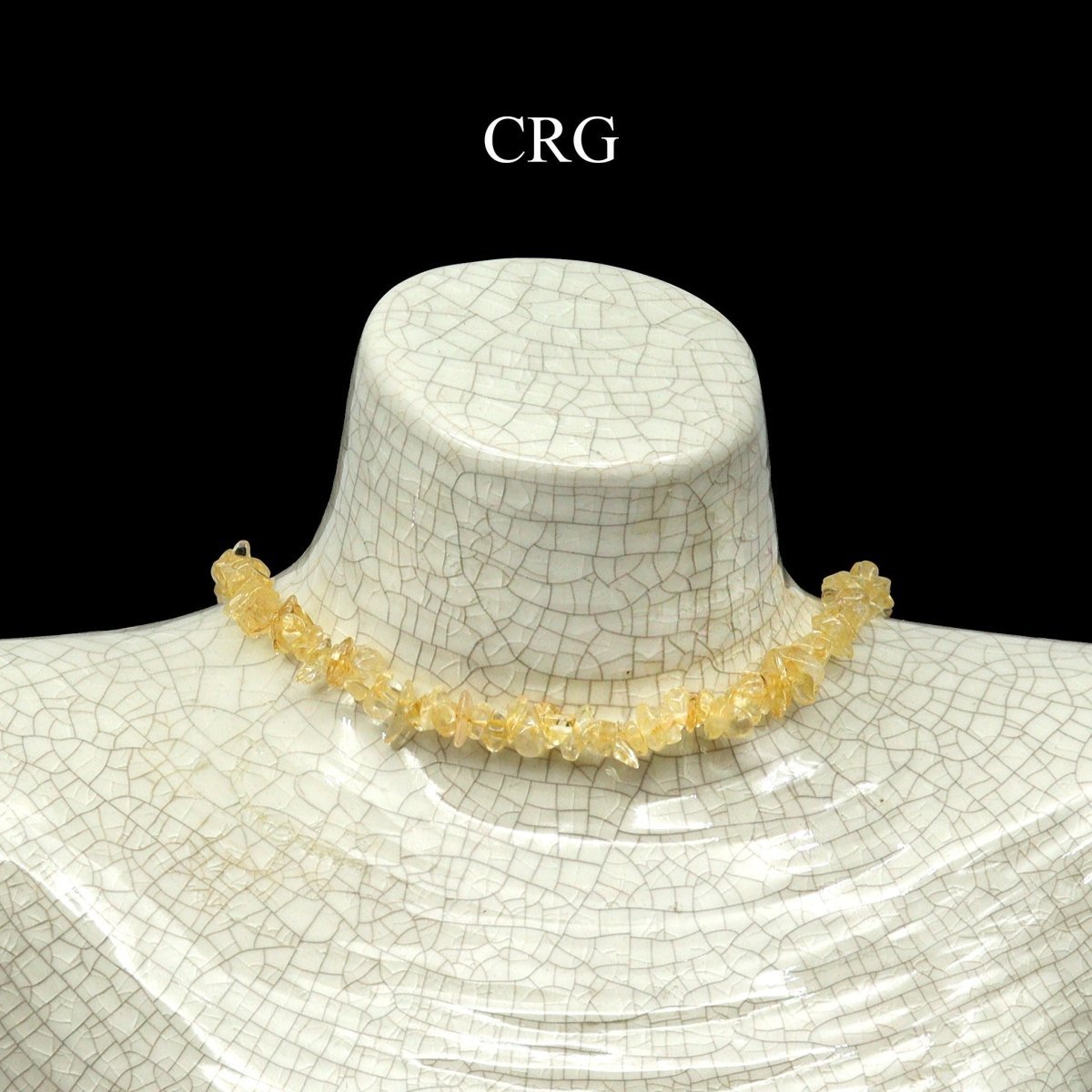 Citrine Strand Chip Choker Necklace (16 Inches) (4 Pieces)