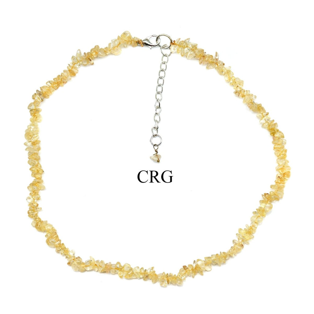 Citrine Strand Chip Choker Necklace (16 Inches) (4 Pieces)