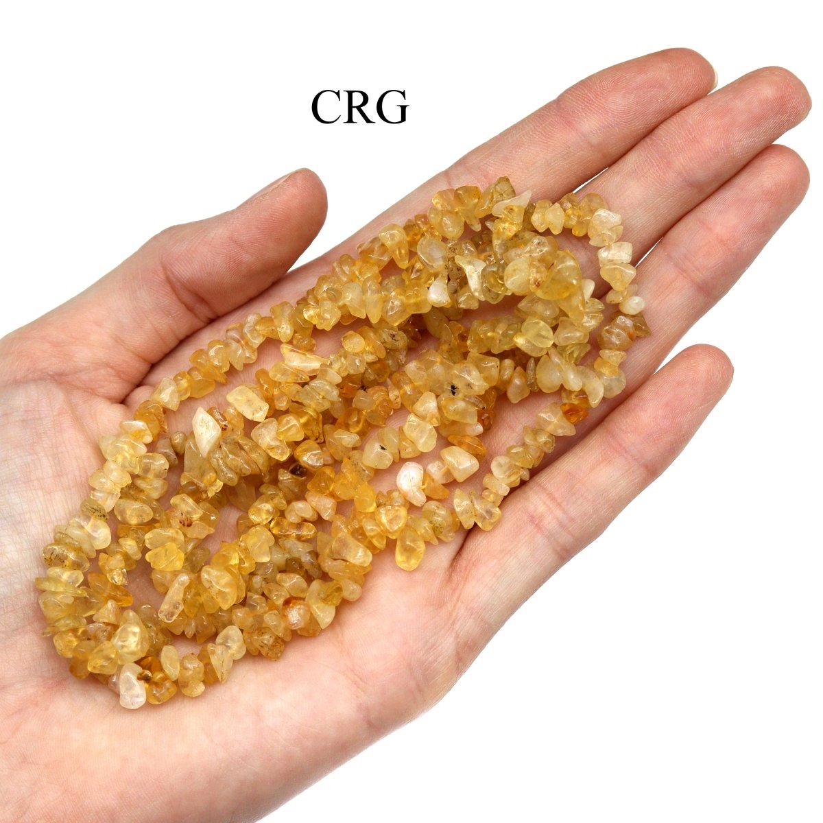 Citrine Strand Chip Necklace (32 Inches) (1 Piece)