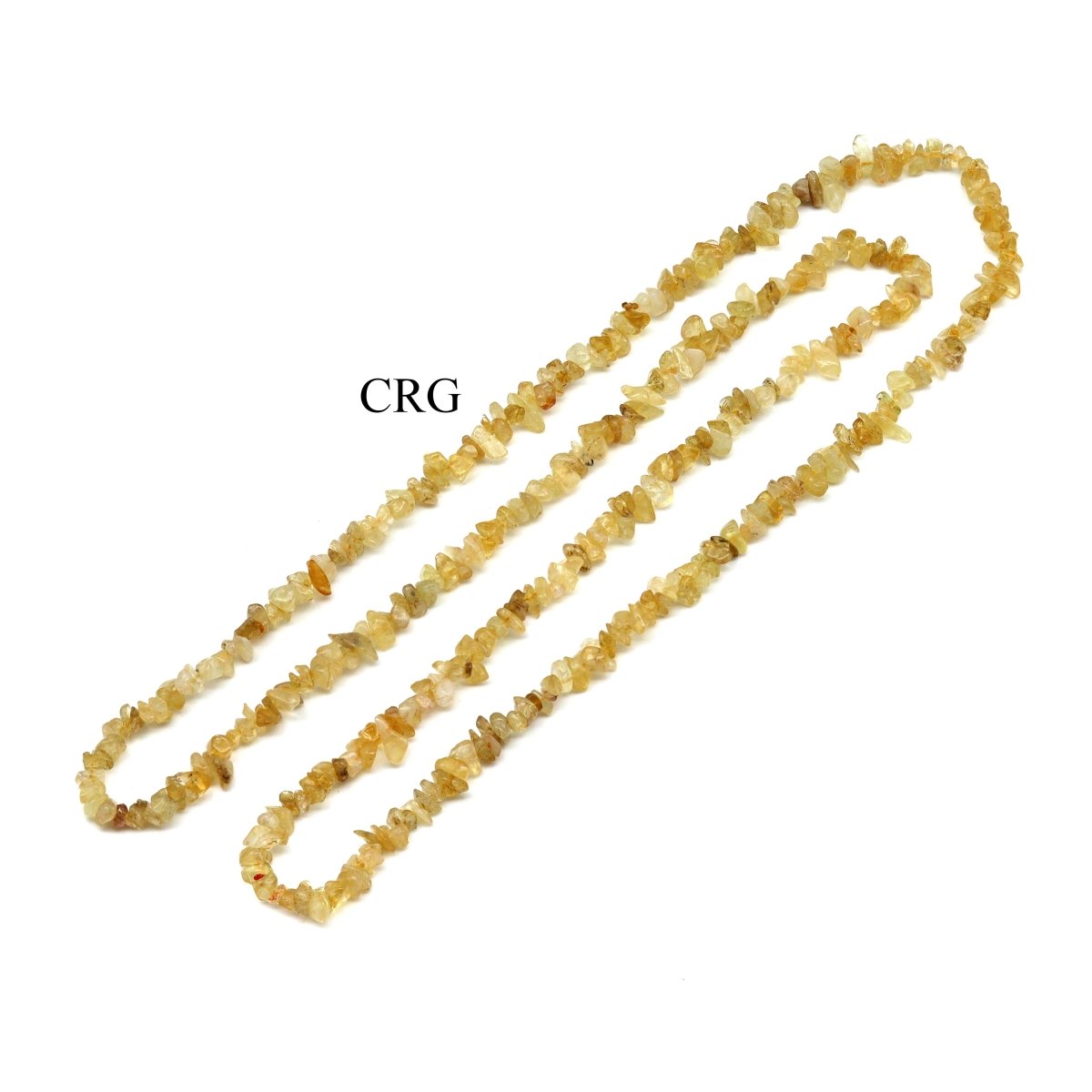 Citrine Strand Chip Necklace (32 Inches) (1 Piece)