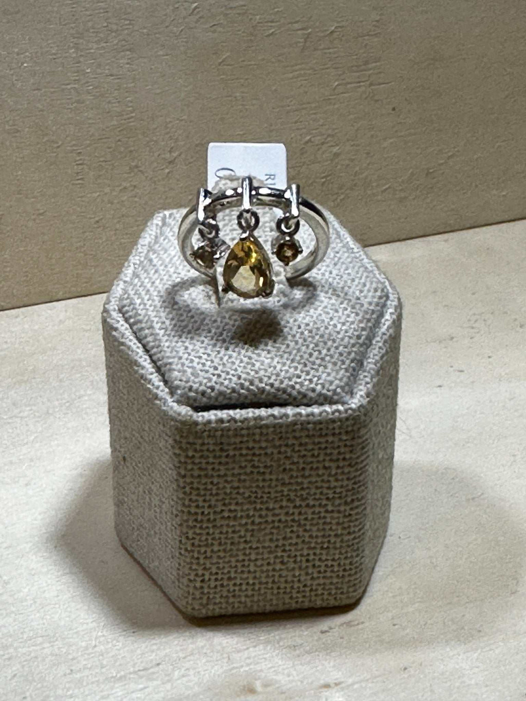 Citrine Tear Dangle Ring (03.4032) | Rings | Wiccan Center