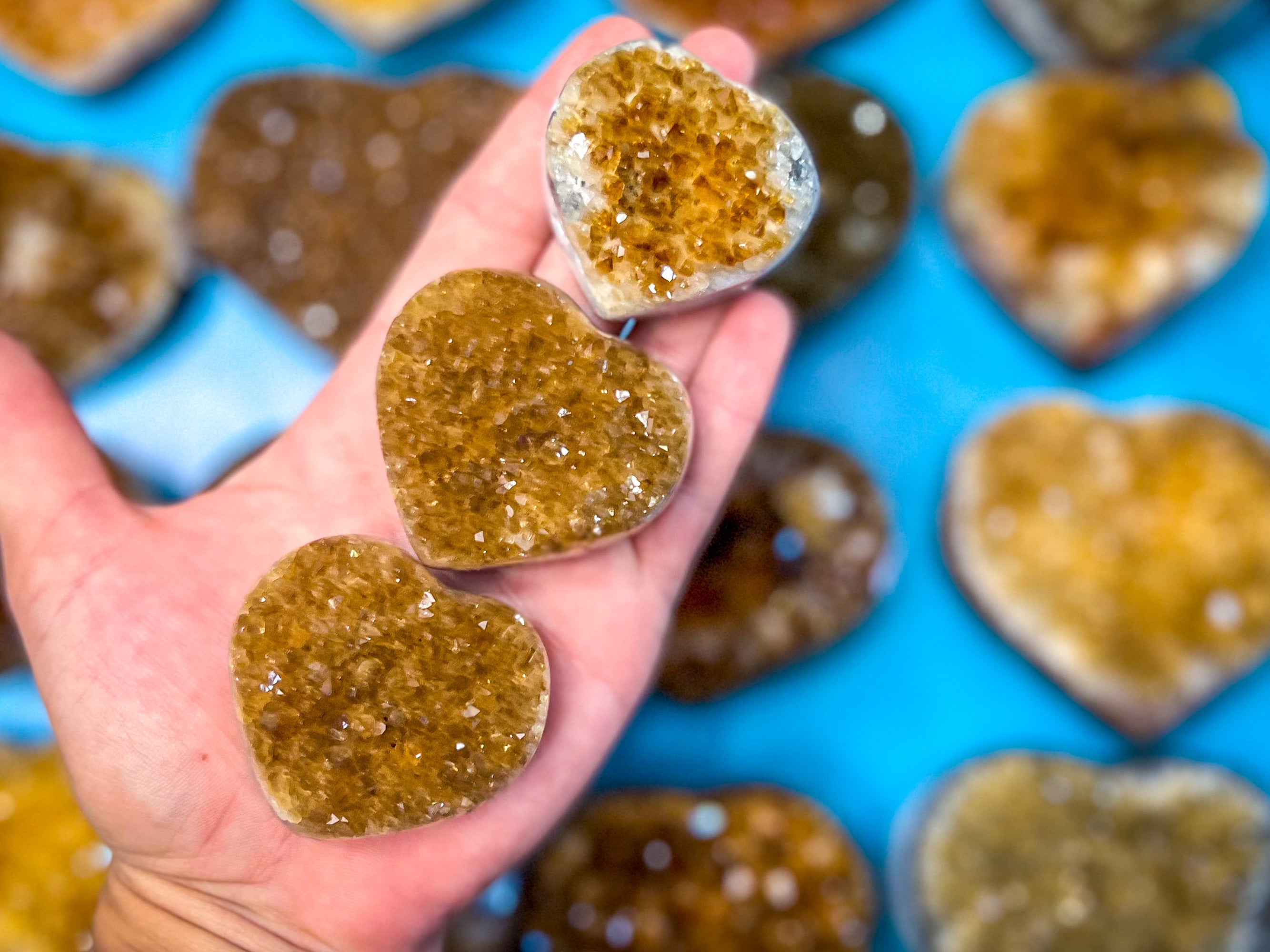 Raw Citrine Hearts, Ethically Sourced for Valentines Day Gift | | Wiccan Center