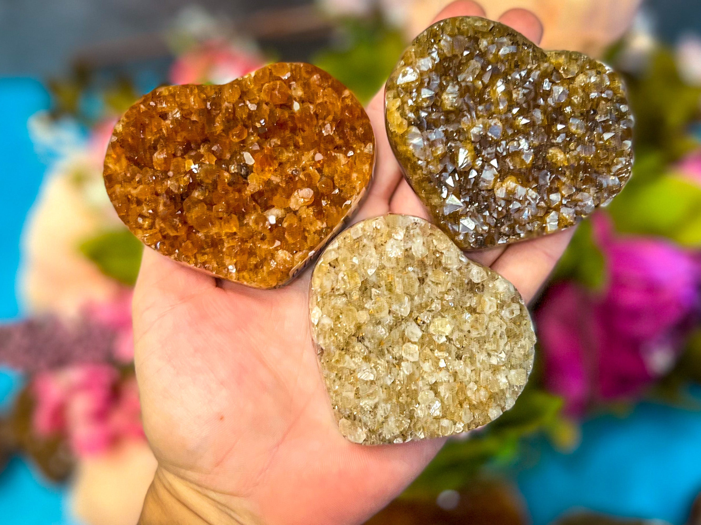 Raw Citrine Hearts, Ethically Sourced for Valentines Day Gift | | Wiccan Center