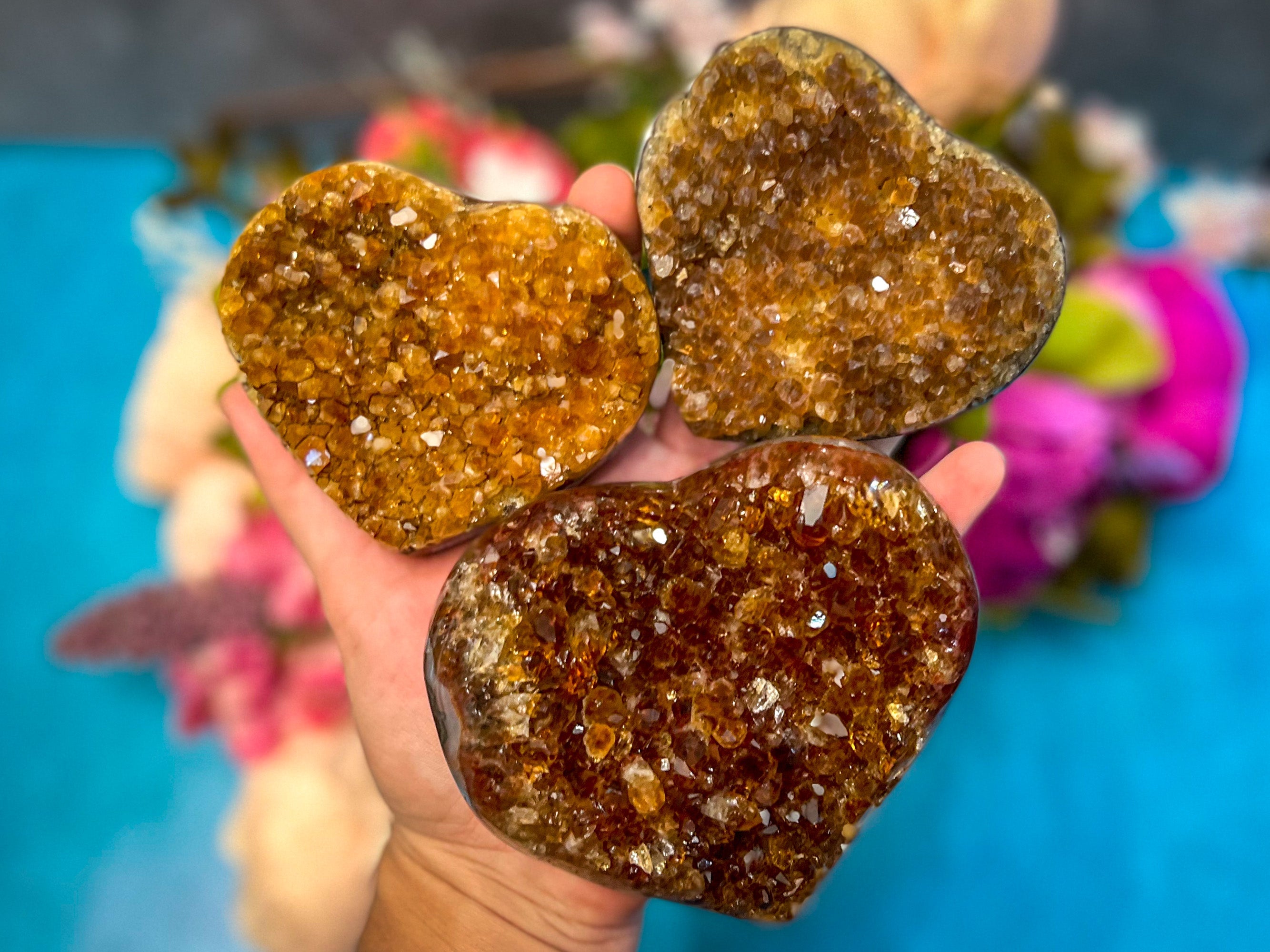 Raw Citrine Hearts, Ethically Sourced for Valentines Day Gift | | Wiccan Center