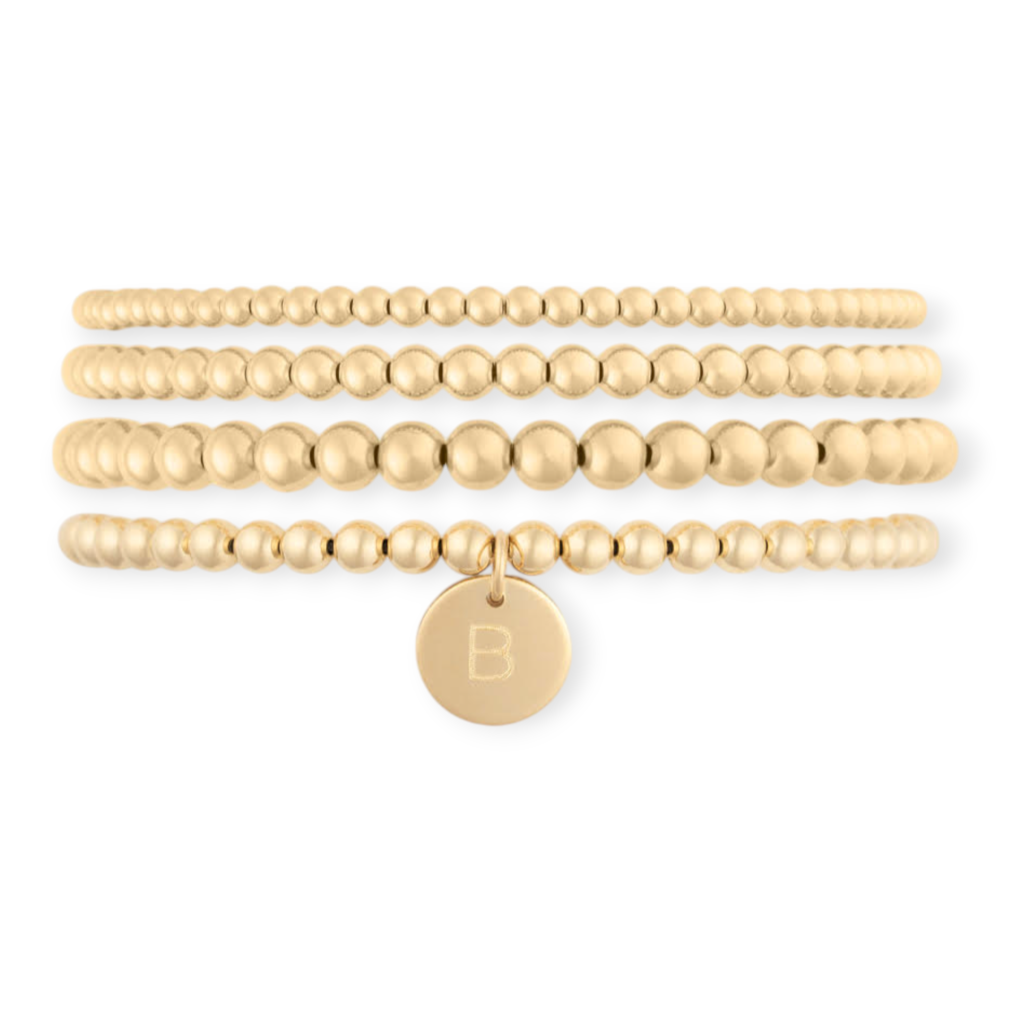 classic initial juno bracelet four stack (3+4+4+5mm) | | Wiccan Center