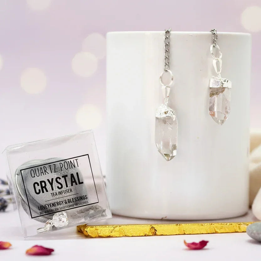 Clear Quartz Crystal Tea Infuser