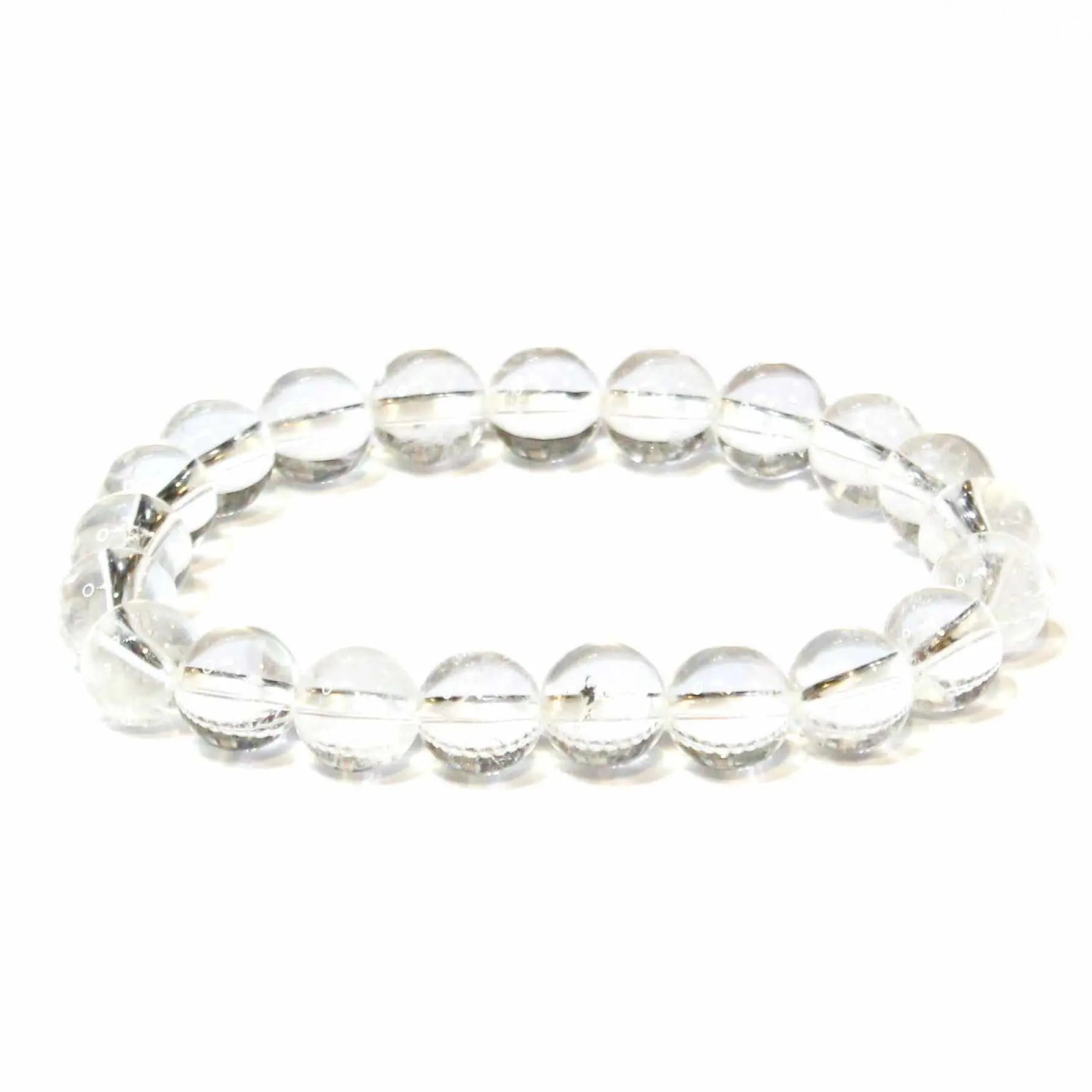Clear Quartz Round Bead Bracelet - Amplifies Intent | Bracelets | Wiccan Center