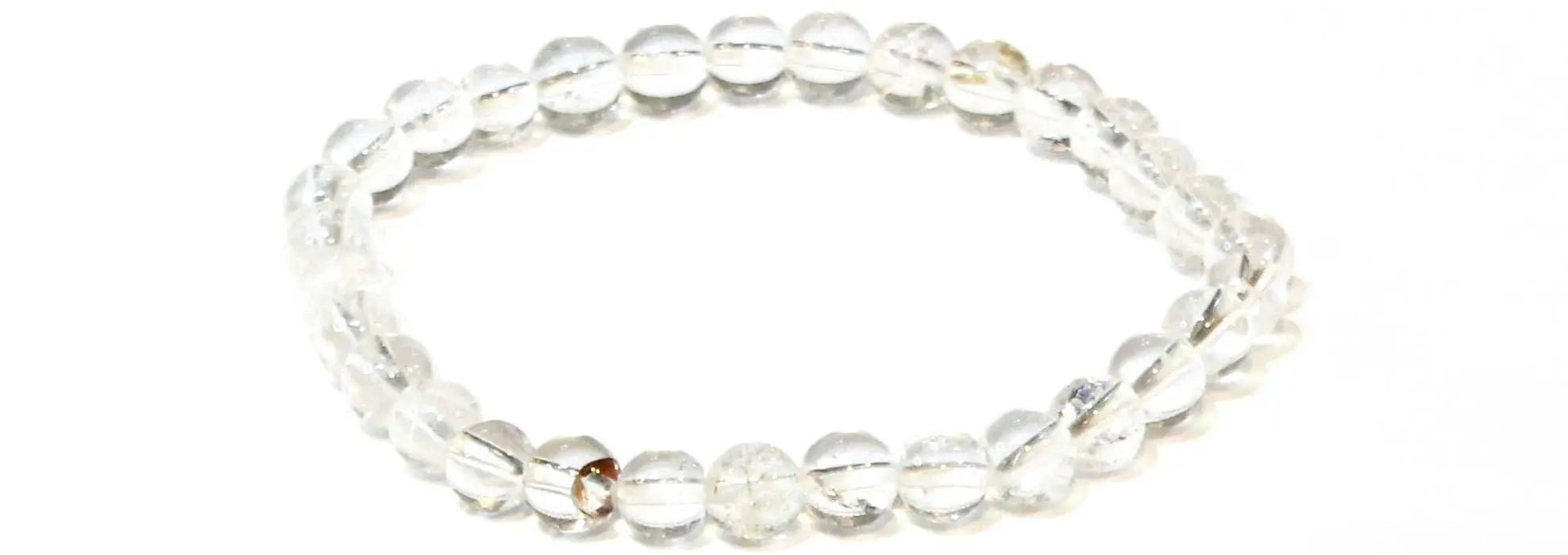 Clear Quartz Round Bead Bracelet - Amplifies Intent | Bracelets | Wiccan Center