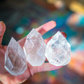 Clear Quartz Faceted Flames | | Wiccan Center