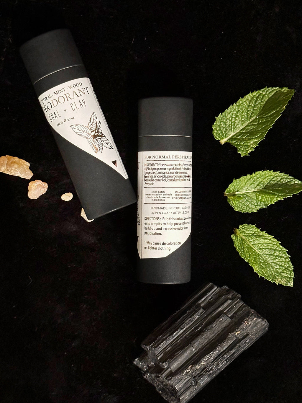 Deodorant - Coal and Clay (Floral + Mint + Wood) | Deodorant | Wiccan Center
