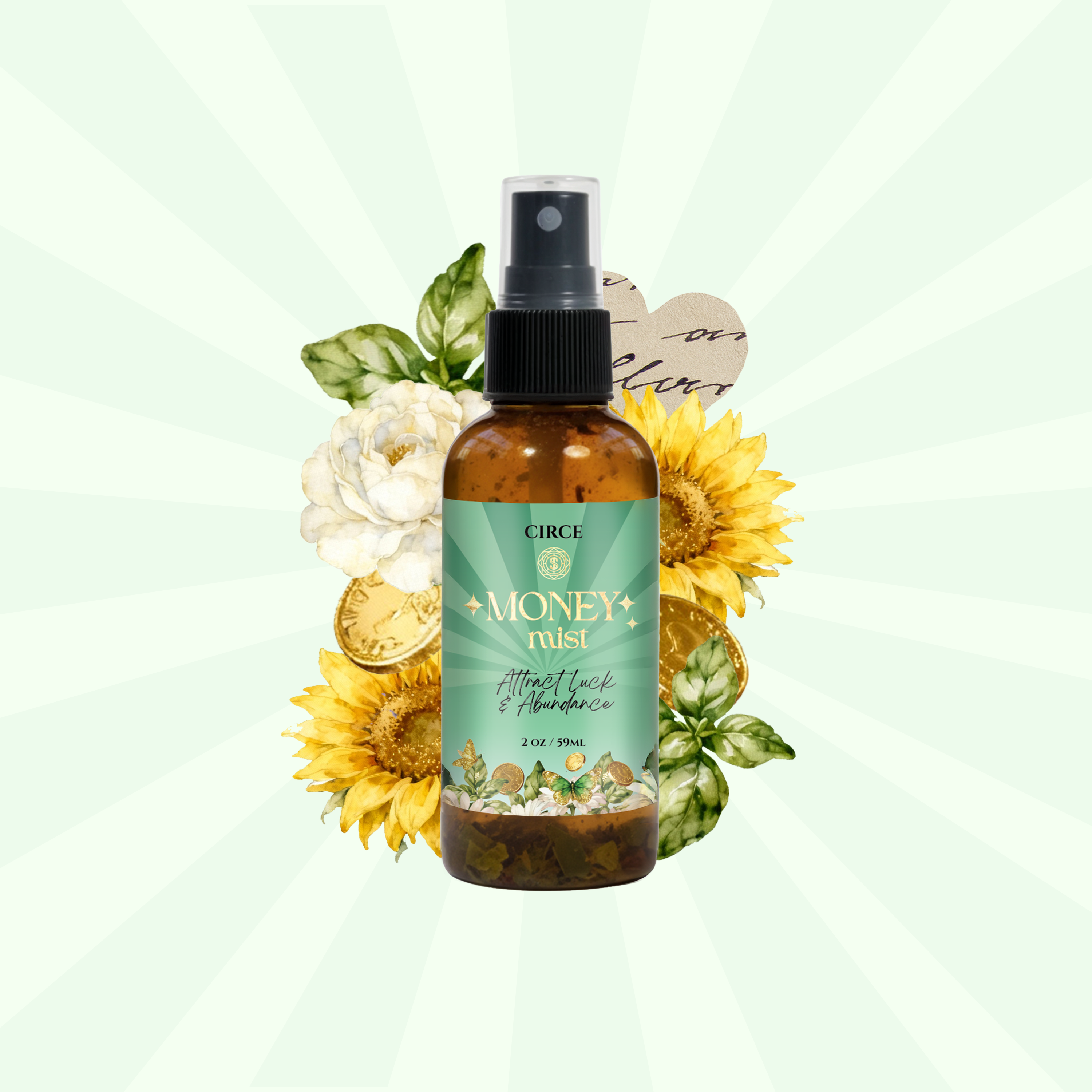 Money Mist – 2 oz Abundance & Prosperity Spray | Bay Leaf & Cinnamon | | Wiccan Center