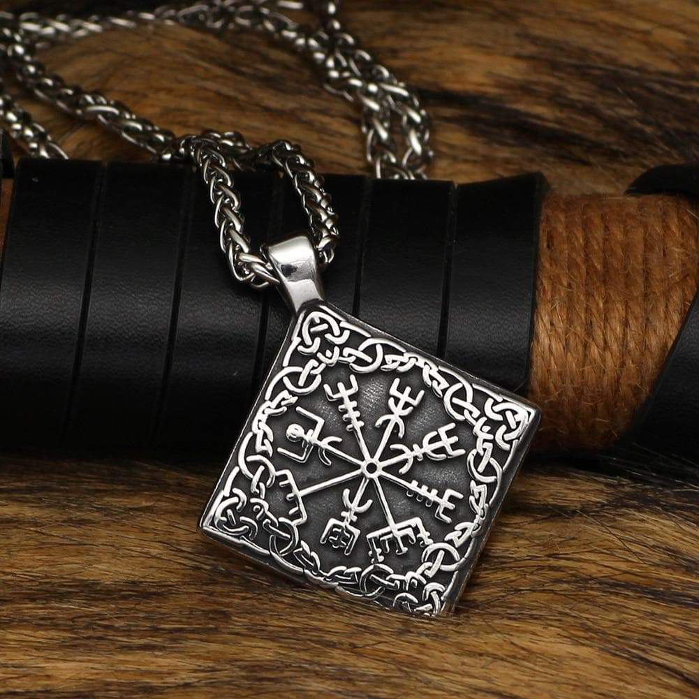 Vikings Nordic Vegvisir Stainless Steel Necklace | Necklaces | Wiccan Center