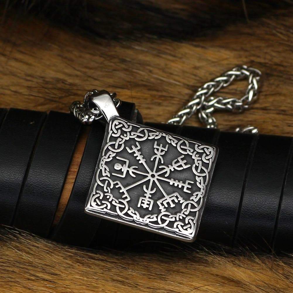 Vikings Nordic Vegvisir Stainless Steel Necklace | Necklaces | Wiccan Center