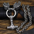 Vikings Wolf Hammer Massive Stainless Steel Chain | Pendants & Necklaces | Wiccan Center