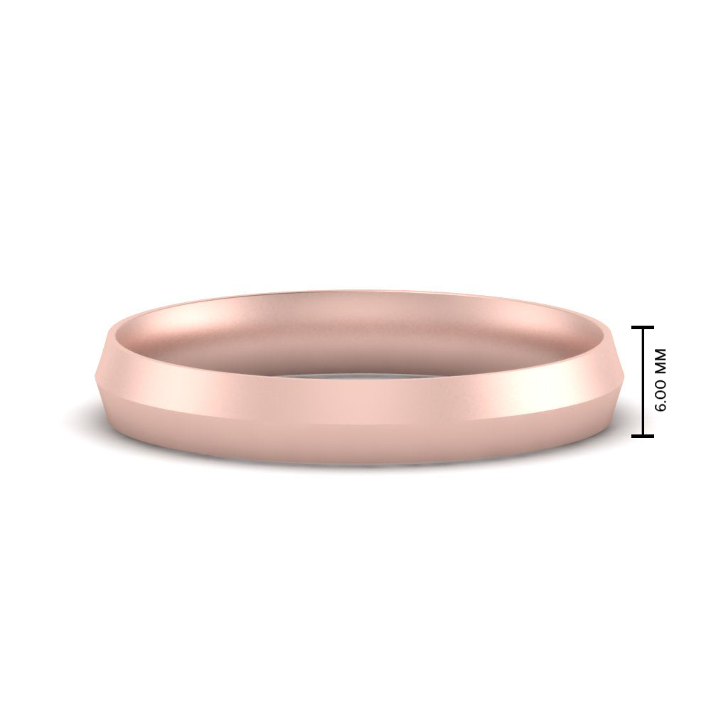 4 mm Comfort Fit Knife Edge Mens Band
