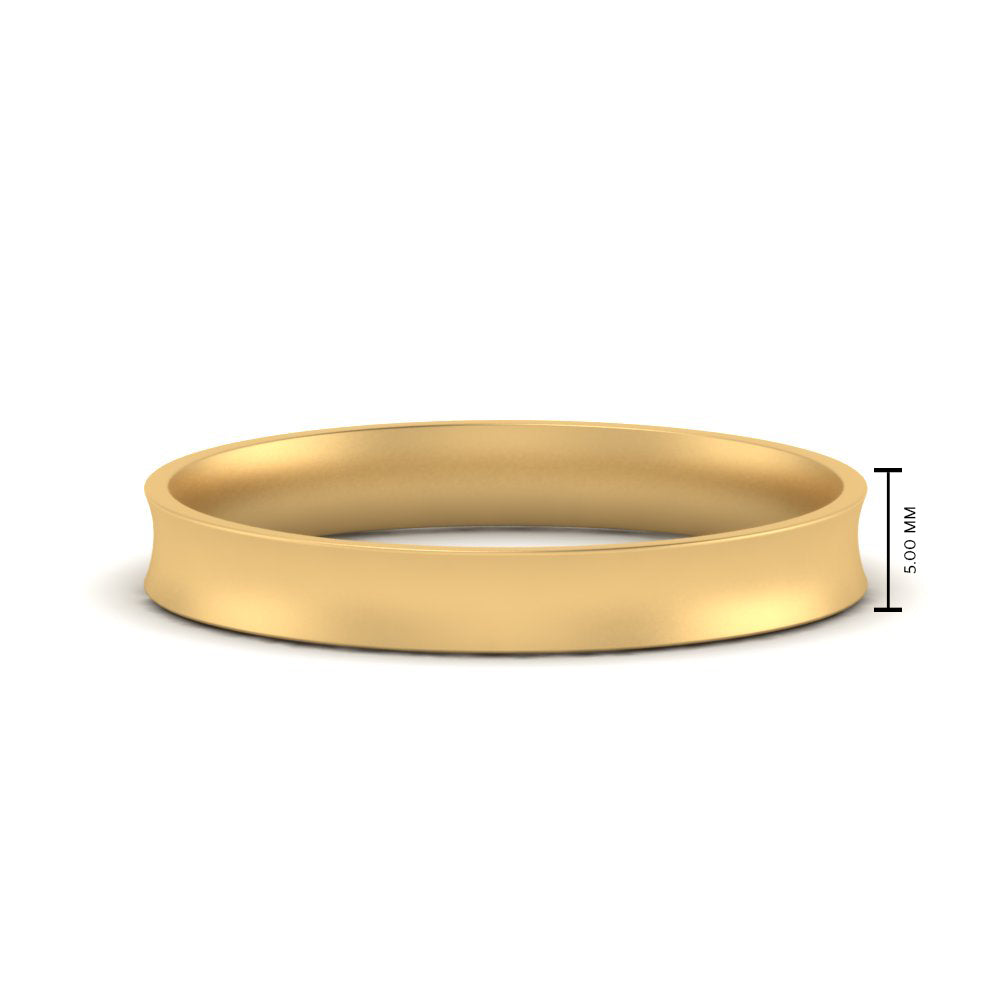 4 mm Comfort Fit Concave Mens Band