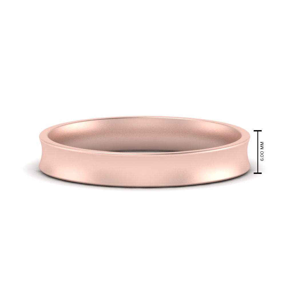 4 mm Comfort Fit Concave Mens Band