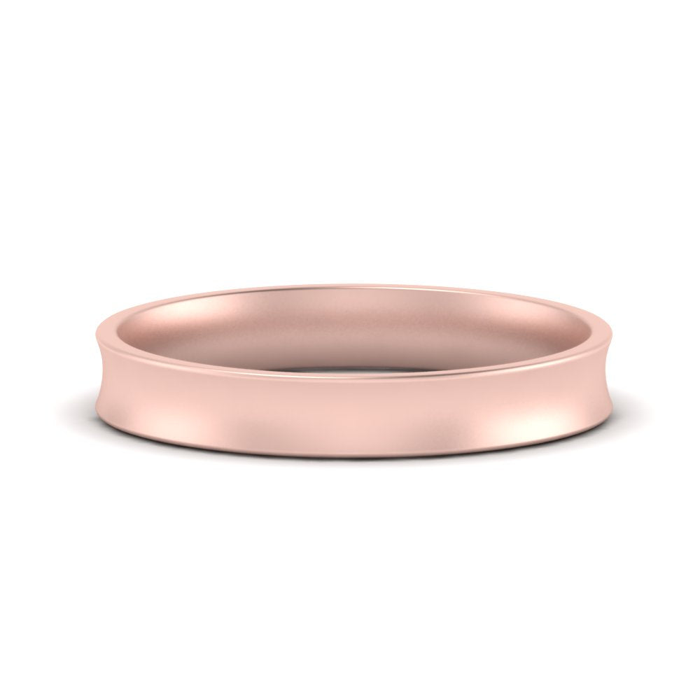 4 mm Comfort Fit Concave Mens Band
