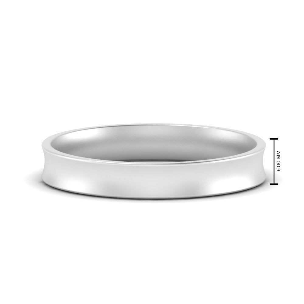 4 mm Comfort Fit Concave Mens Band