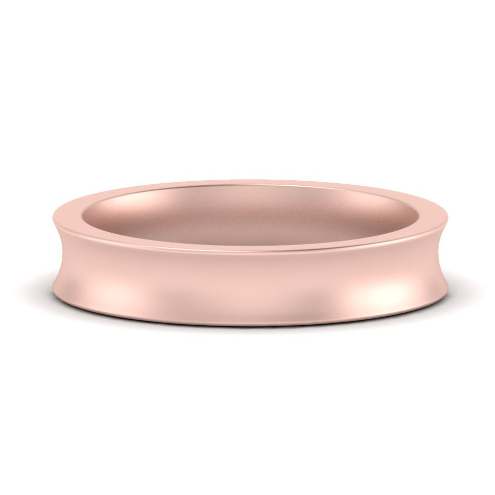 4 mm Comfort Fit Concave Mens Band