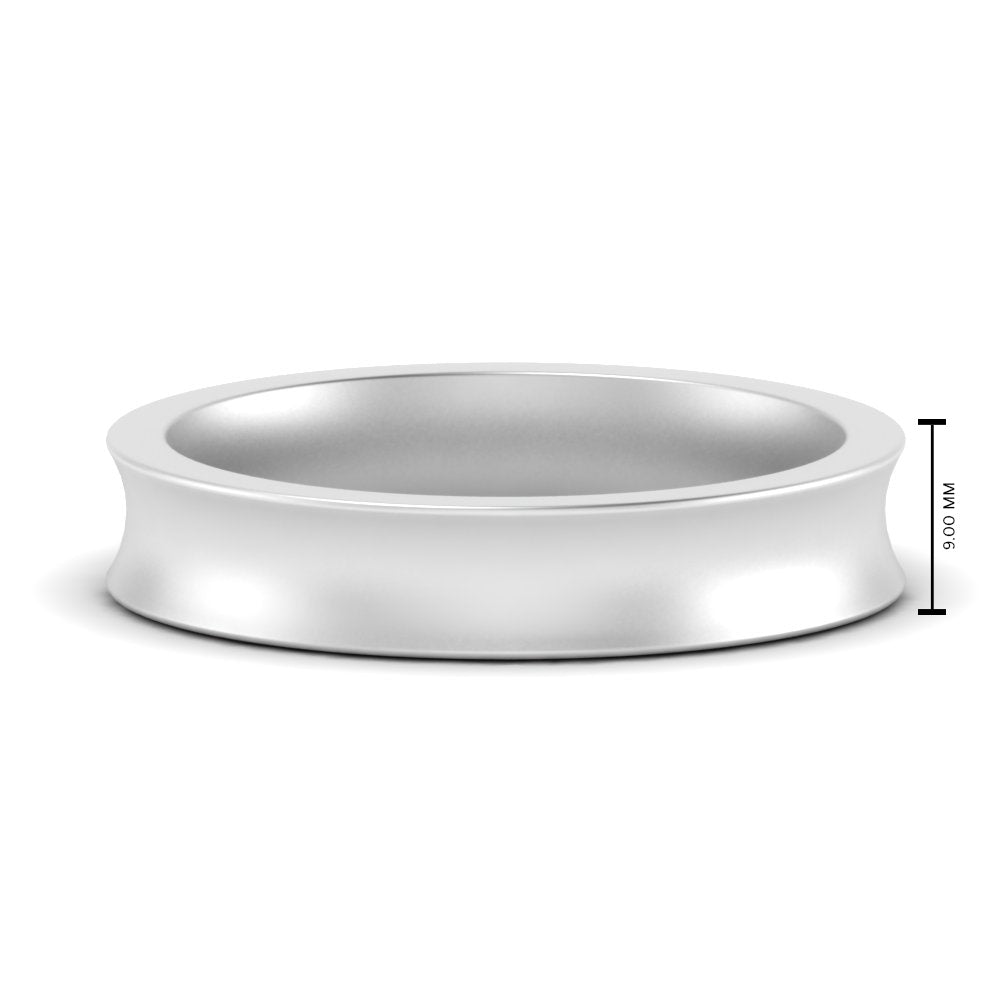 4 mm Comfort Fit Concave Mens Band