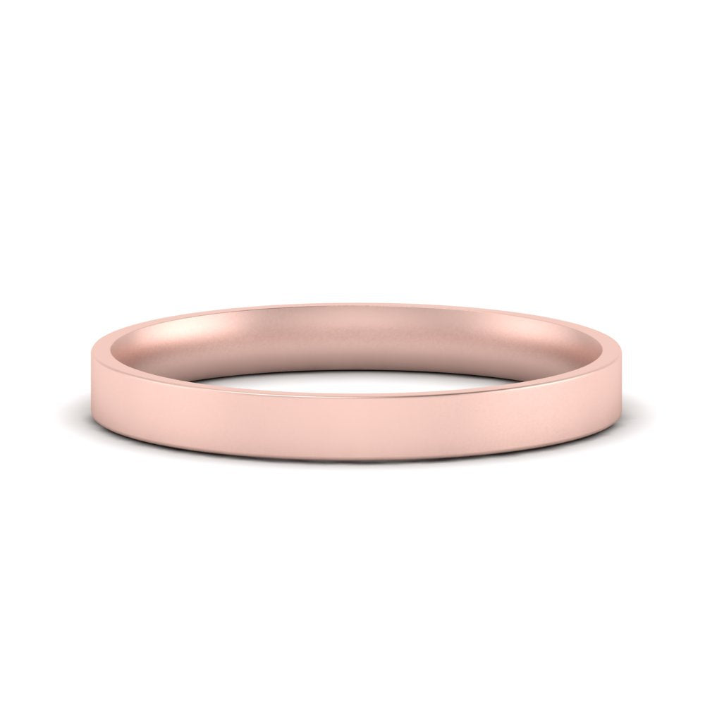 Comfort Fit Flat 4 mm Mens Wedding Band