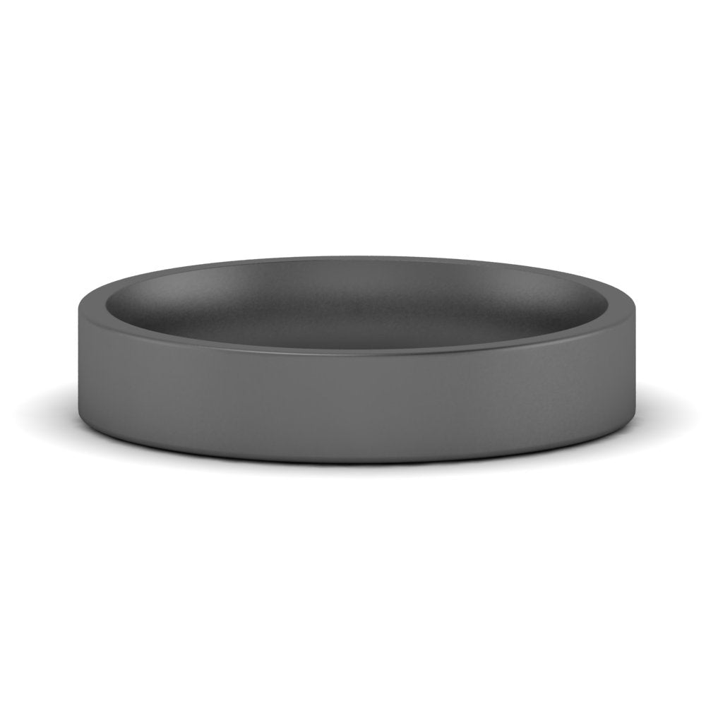 Comfort Fit Flat 4 mm Mens Wedding Band