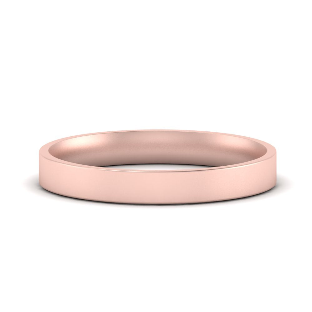 Comfort Fit Flat 4 mm Mens Wedding Band