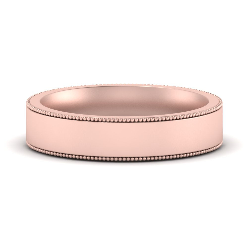 4 mm Stepped Edge Comfort Fit Flat Mens Band