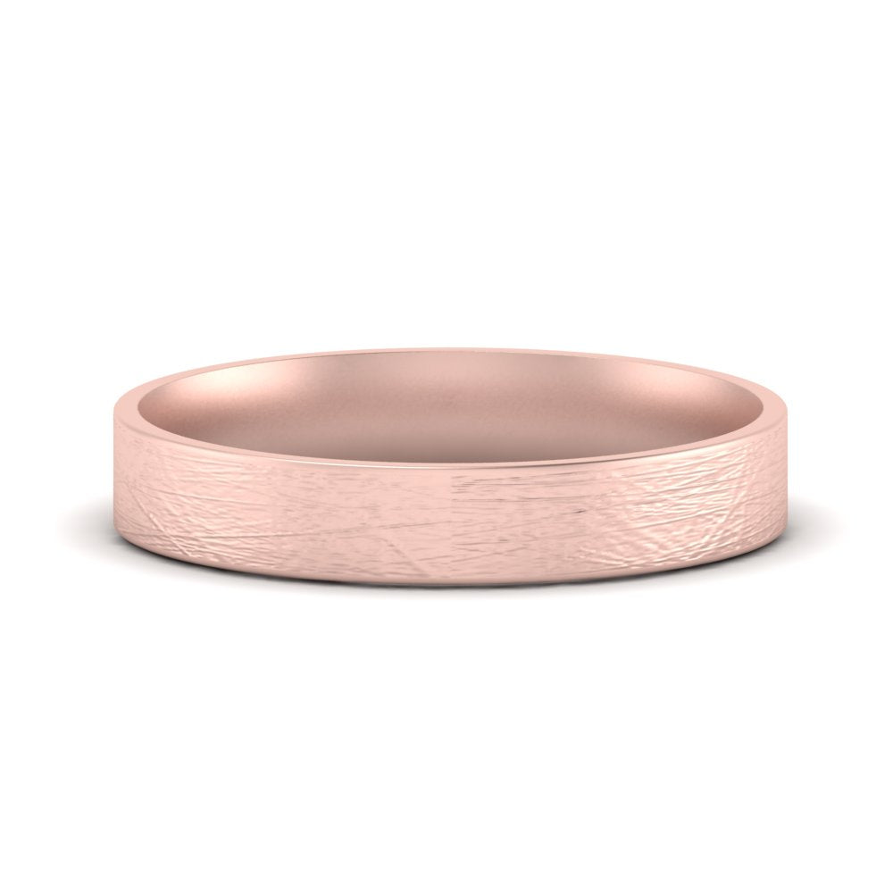Ice Textured Mens 5mm Comfort Fit Wedding Band