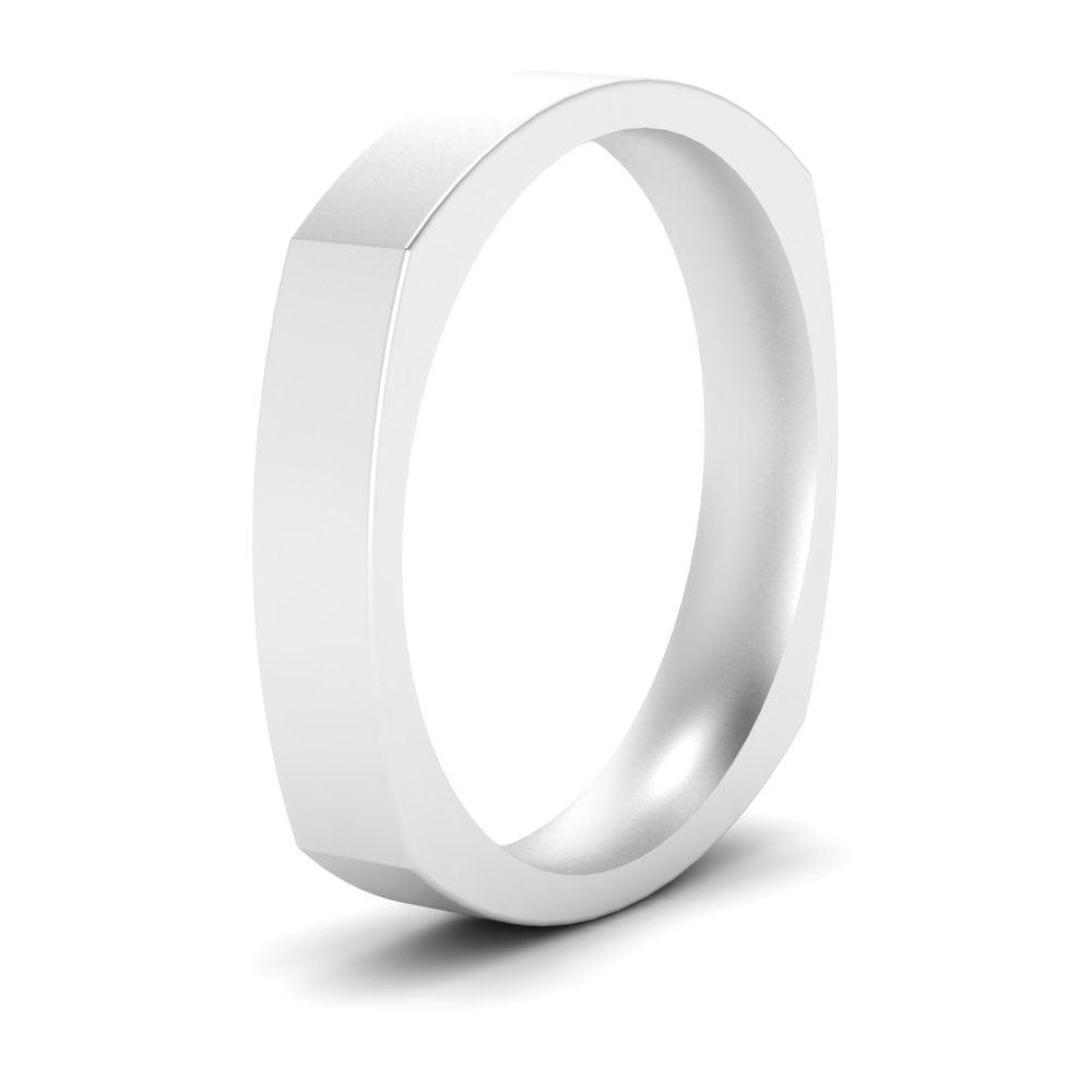 Square Comfort Fit Mens Wedding Band