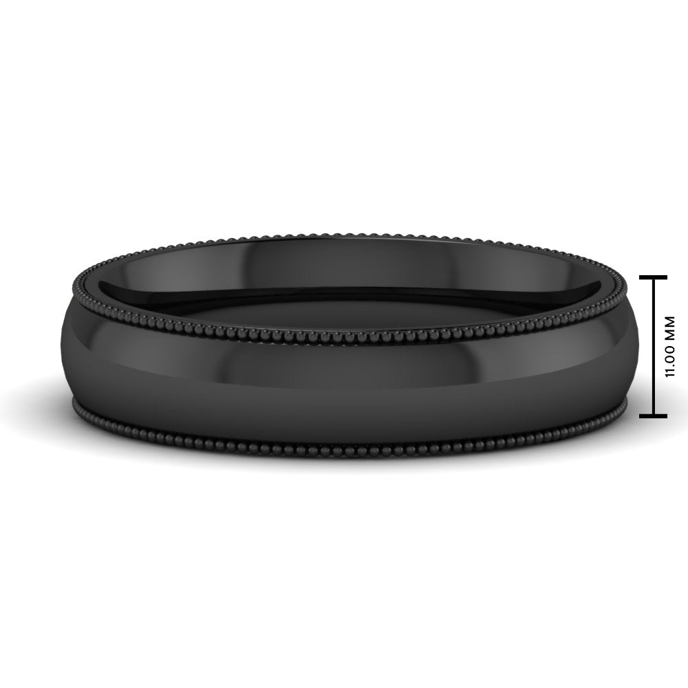 4 mm Comfort Fit Wedding Band Milgrain Edge