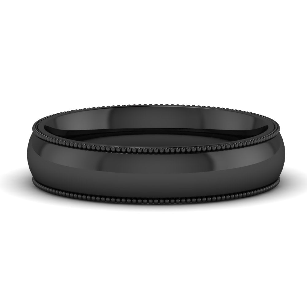 4 mm Comfort Fit Wedding Band Milgrain Edge