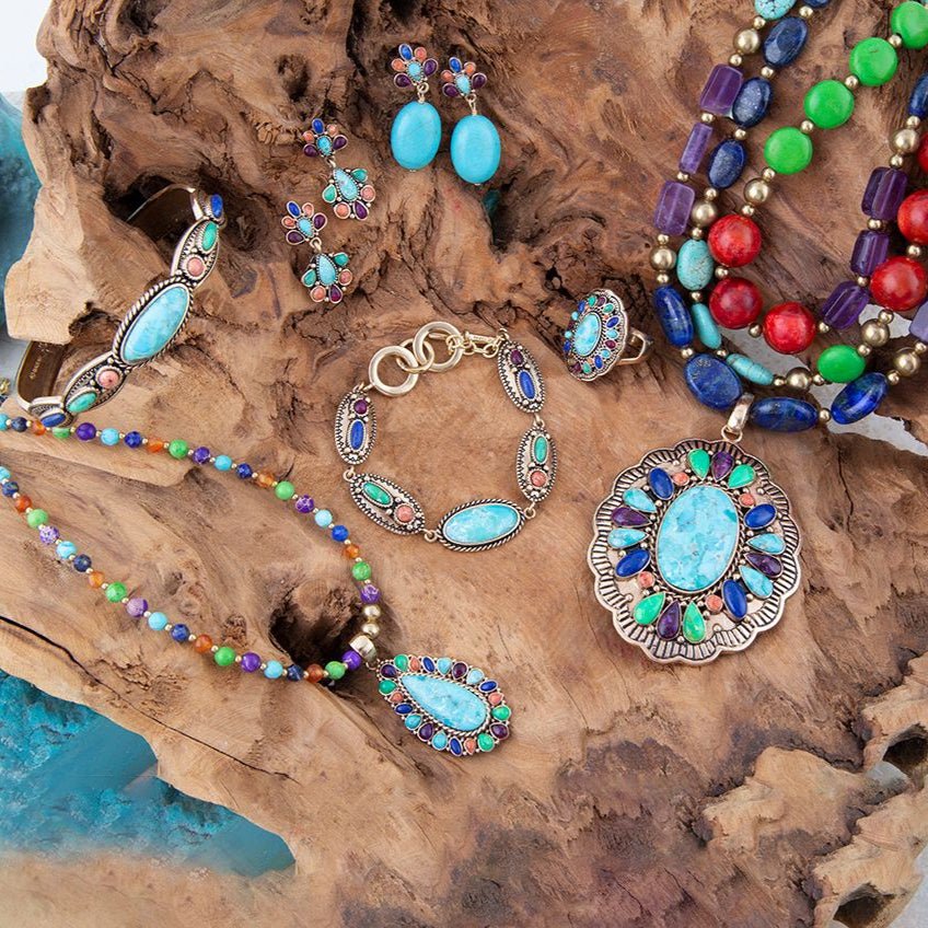 Concho Colorful Golden Statement Ring | Rings | Wiccan Center