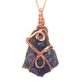 Raw Amethyst Crystal Point Pendant – Handmade Copper Wire Wrapped Necklace for Healing & Protection | Handmade > Wire-wrapped gemstones | Wiccan Center
