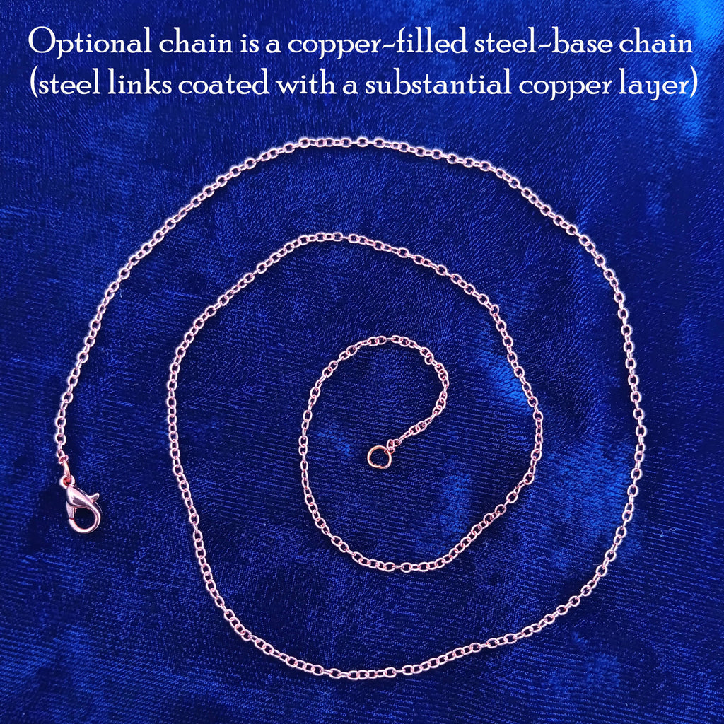 Celestite Crystal Wire-Wrapped Pendant in Copper, Sky-Blue Gemstone Necklace, Handmade | Handmade > Wire-wrapped gemstones | Wiccan Center