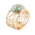 Cut it Out Blue Turquoise Golden Ring | Rings | Wiccan Center