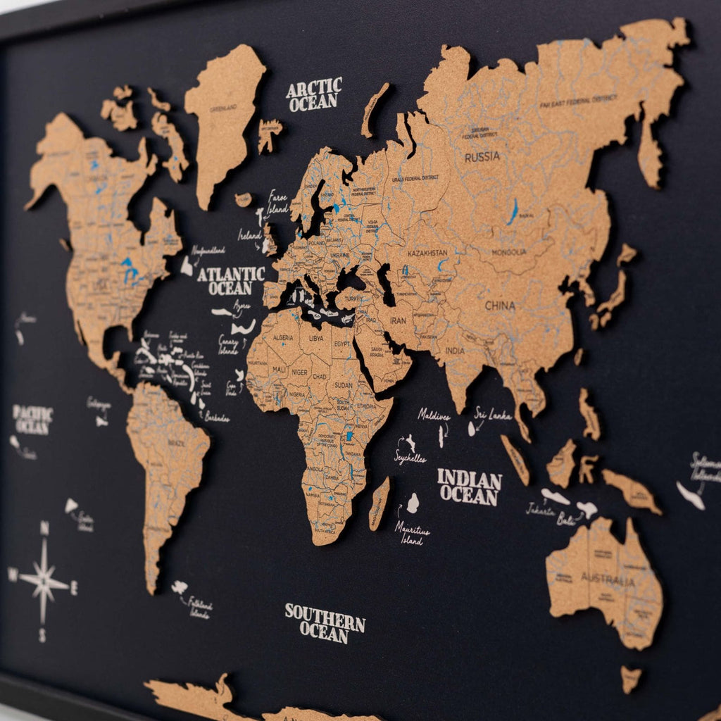 Cork Panel World Map