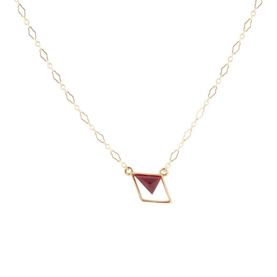 Corundum and Bronze Triangle Necklace | Necklaces | Wiccan Center