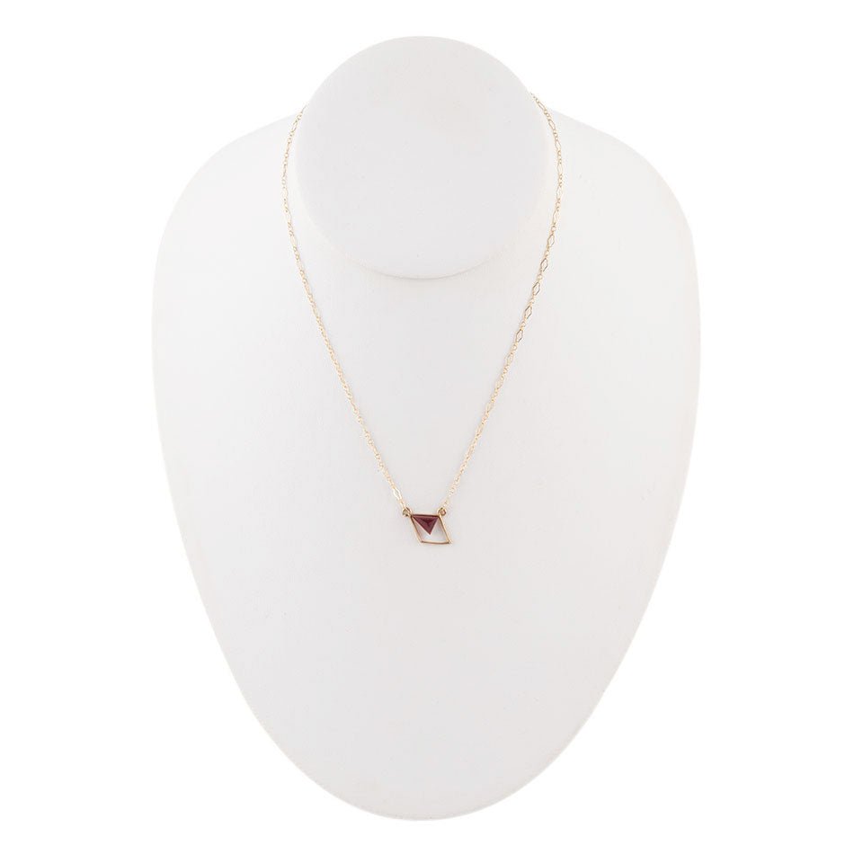 Corundum and Bronze Triangle Necklace | Necklaces | Wiccan Center