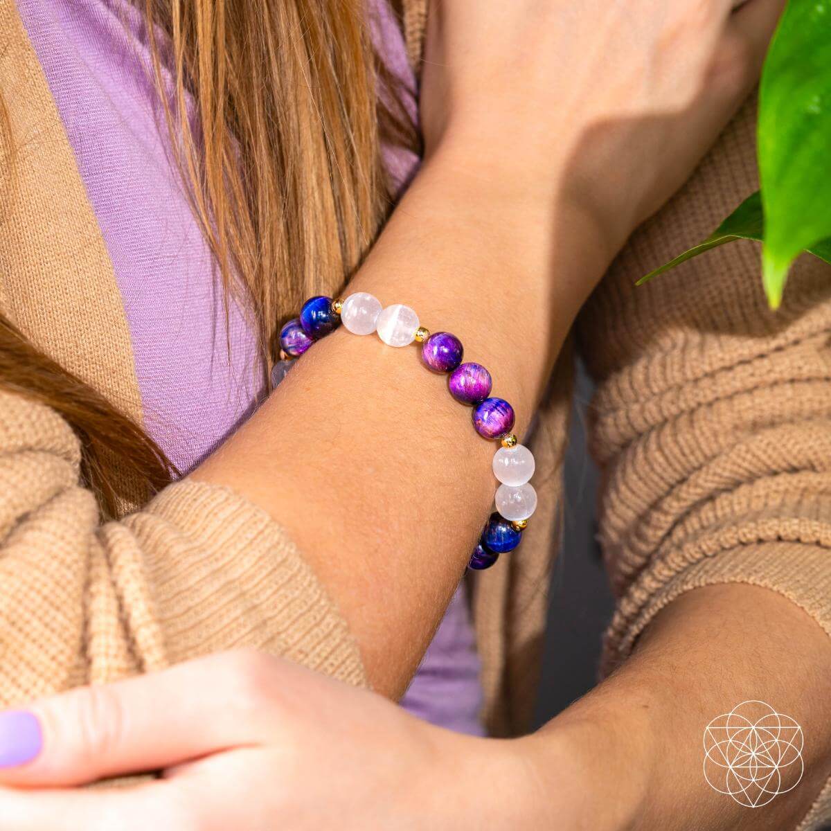 Cosmic Energy Amplifier - Galaxy Tiger’s Eye Bracelet | Bracelet | Wiccan Center