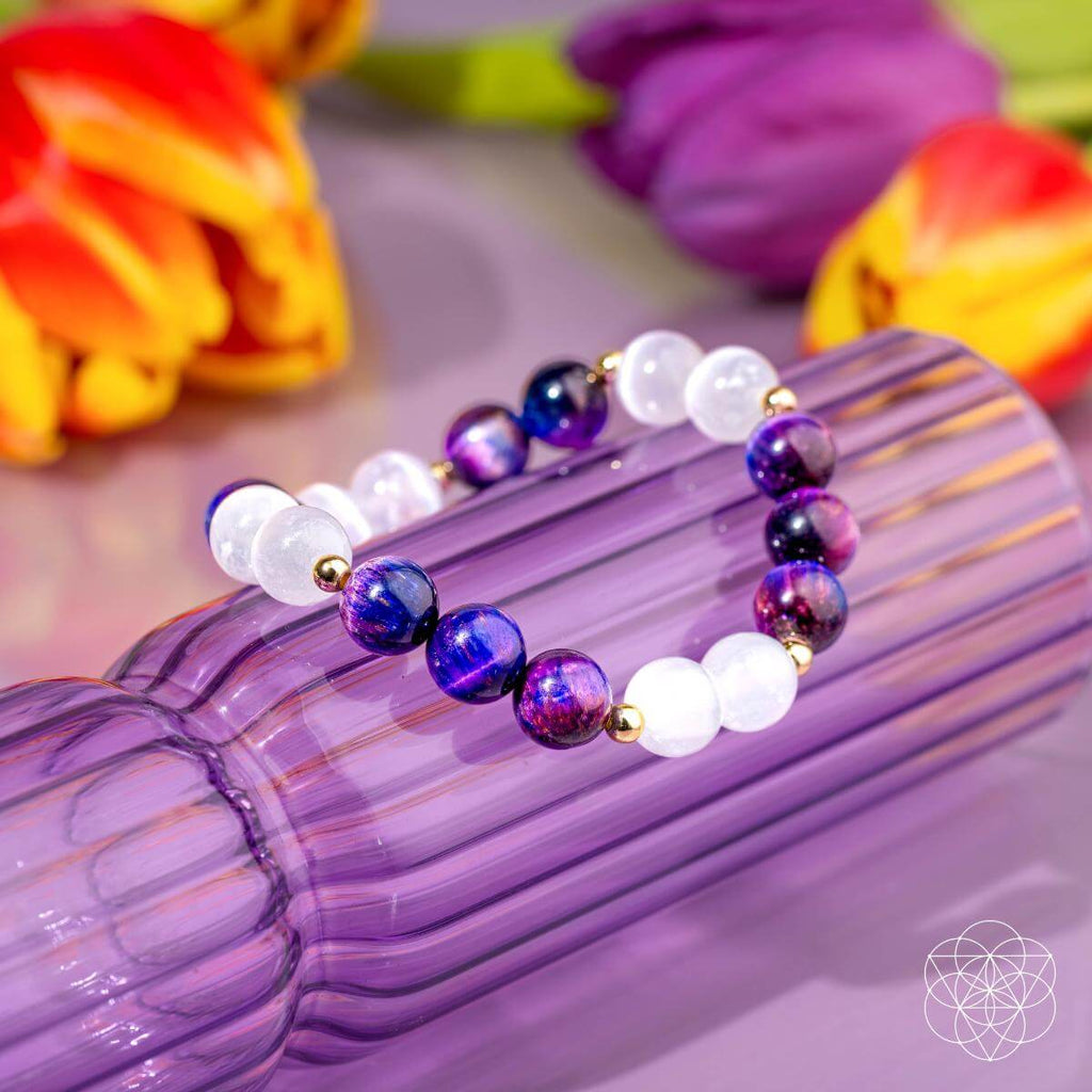 Cosmic Energy Amplifier - Galaxy Tiger’s Eye Bracelet | Bracelet | Wiccan Center