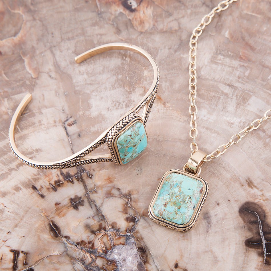 Credence Genuine Turquoise Pendant Necklace | Necklaces | Wiccan Center